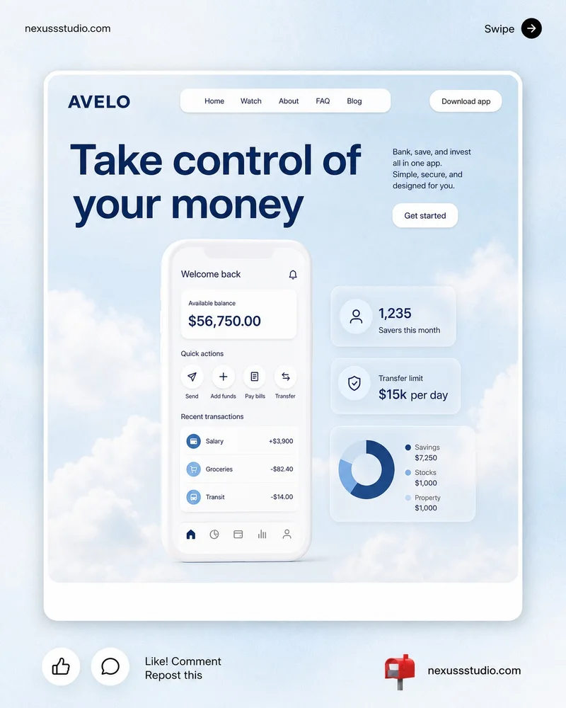Avelo banking design