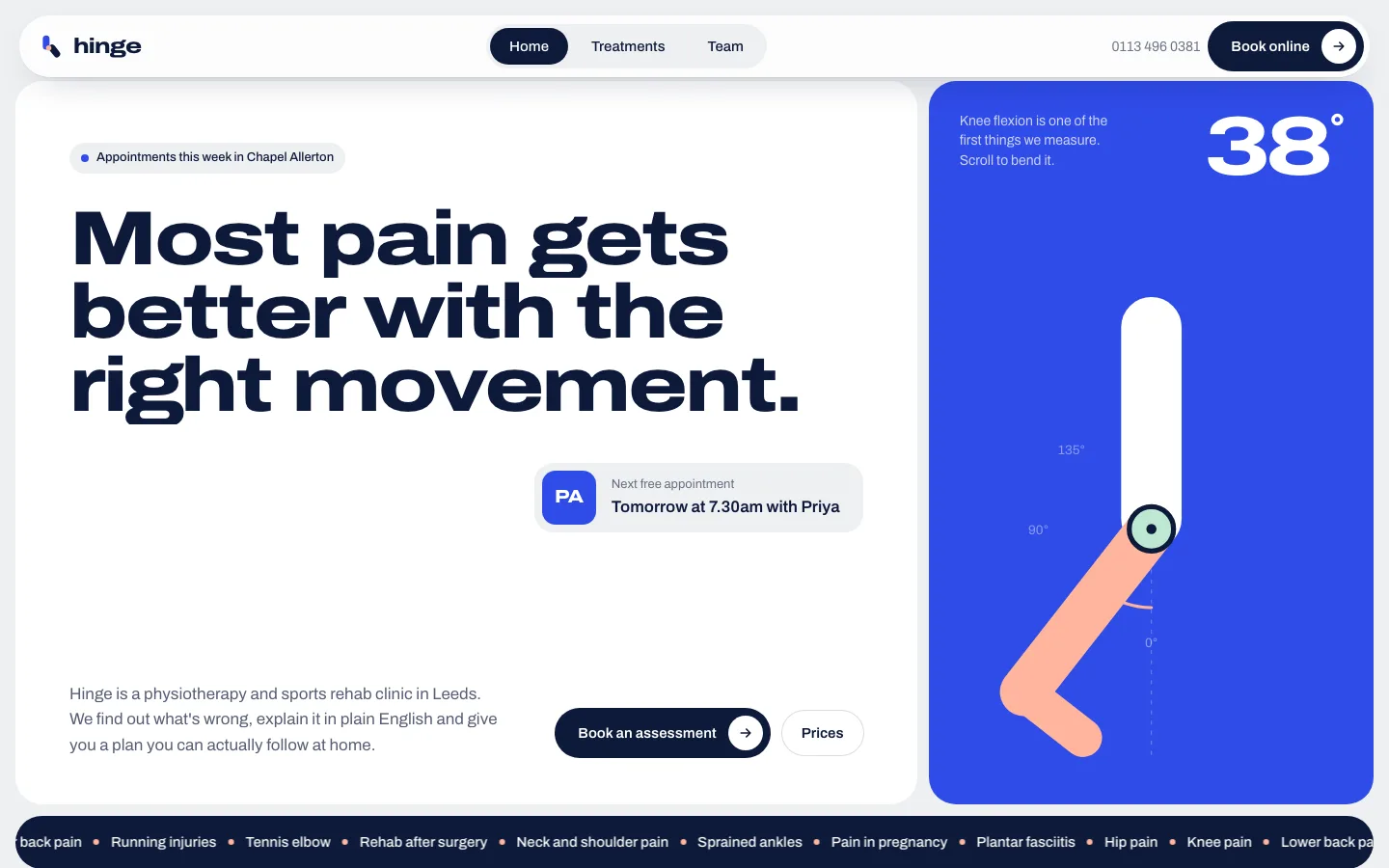 Hinge website concept