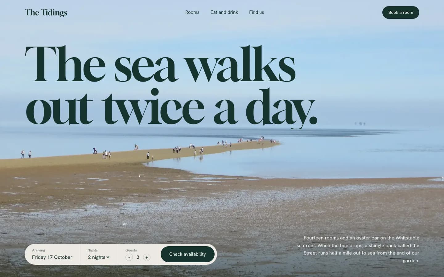 The Tidings website concept